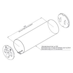 Helios KWL 45-160 WH Wandeinbauhülse DN 160, Länge 500mm... HELIOS-09319 4010184093190 (Abb. 1)