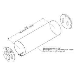 Helios Wandeinbauhülse KWL 45-160 WH, Länge 500mm, DN 160... HELIOS-09319 4010184093190 (Abb. 1)