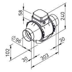 Helios MV EC 100 Multivent-Rohrventilator EC 1-PH 230V regelbar, 280m3/h, 29W, DN 100... HELIOS-09513 4010184095132 (Abb. 1)
