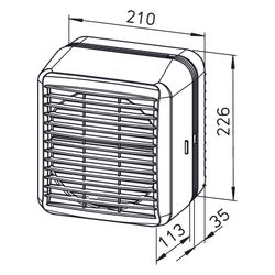Helios Fensterlüfter GX EC 150, mit elektrischem Verschluss, 230m3/h, 0,01kW, 230V... HELIOS-09367 4010184093671 (Abb. 1)