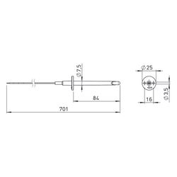 Helios KWL-LTK eC Lufttemperatur-Kanalfühler, Messbereich 0-40 Grad C... HELIOS-40156 4010184401568 (Abb. 1)