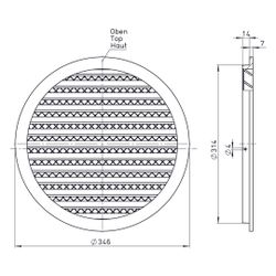 Helios FGR 315 Fassadengitter rund DN 315, Aluminium... HELIOS-40182 4010184401827 (Abb. 1)