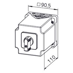 Helios Drehzahlschalter DS 2 3-phasig, Stern/Dreieck, 400V, 3-phasig, max. 12A, IP 65... HELIOS-01351 4010184013518 (Abb. 1)