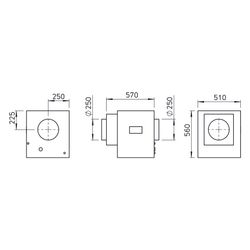 Helios HygroBox KWL HBX 500 EH L Zuluft links, Elektro-Vorheizung, 500m3/h, 2,8kW, 230V... HELIOS-40191 4010184401919 (Abb. 1)