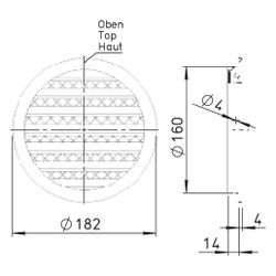 Helios FGR 160 Fassadengitter rund DN 160, Aluminium... HELIOS-40198 4010184401988 (Abb. 1)