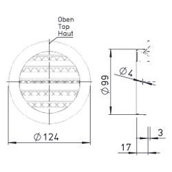 Helios FGR 100 Fassadengitter rund DN 100, Aluminium... HELIOS-40196 4010184401964 (Abb. 1)