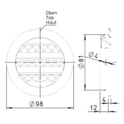 Helios FGR 80 Fassadengitter rund DN 80, Aluminium... HELIOS-40195 4010184401957 (Abb. 1)