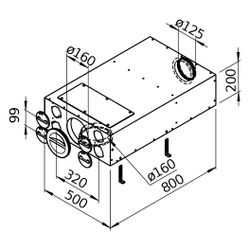 Helios FlexPipe Schalldämmbox FRS-SDB 75/160, Anschluss DN 160, optional... HELIOS-40163 4010184401636 (Abb. 1)