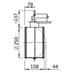 Helios Rohrverschlussklappe RVMD 250/24V, motorisch, 24V, Luftdichtheitsklasse 4, federrü... HELIOS-40246 4010184402466 (Abb. 1)