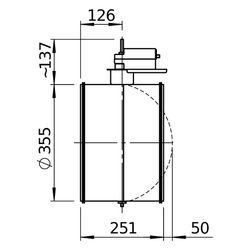 Helios Rohrverschlussklappe RVMD 355/230V, motorisch, 230V, Luftdichtheitsklasse 4, feder... HELIOS-40254 4010184402541 (Abb. 1)