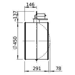 Helios Rohrverschlussklappe RVMD 450/230V, motorisch, 230V, Luftdichtheitsklasse 4, feder... HELIOS-40256 4010184402565 (Abb. 1)