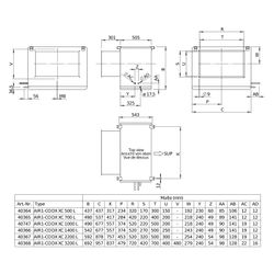 Helios Direktverdampfer AIR1-CO DX XC 500 L als Change-over-Register, Anschluss links, RA... HELIOS-40364 4010184403647 (Abb. 1)