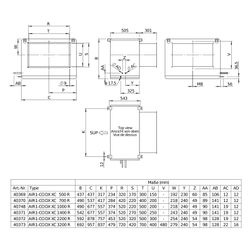 Helios Direktverdampfer AIR1-CO DX XC 500 R als Change-over-Register, Anschluss rechts, R... HELIOS-40369 4010184403692 (Abb. 1)