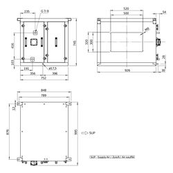 Helios Direktverdampfer AIR1-CO DX XVP 2500 R als Change-over-Register, Anschluss rechts... HELIOS-40506 4010184405061 (Abb. 1)