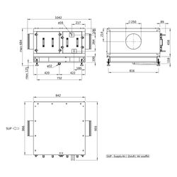Helios Direktverdampfer AIR1-CO DX XHP 1000 L als Change-over-Register, Anschluss links... HELIOS-40565 4010184405658 (Abb. 1)