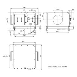 Helios Direktverdampfer AIR1-CO DX XHP 1500 L als Change-over-Register, Anschluss links... HELIOS-40578 4010184405788 (Abb. 1)