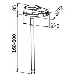 Helios Kanalrauchmelder KRM, DIBt, 140mA, IP 65, potentialfreier Öffner, 21,6-27,6V DC... HELIOS-40825 4010184408253 (Abb. 1)