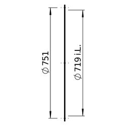 Helios Flachflansch FF 710, Stahlblech feuerverzinkt, DN 710... HELIOS-04950 4010184049500 (Abb. 1)