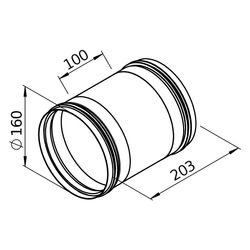 Helios Verbindungsstück FVR 160 flexibel rund, DN 160... HELIOS-40829 4010184408291 (Abb. 1)