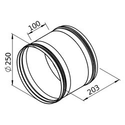 Helios Verbindungsstück FVR 250 flexibel rund, DN 250... HELIOS-40831 4010184408314 (Abb. 1)