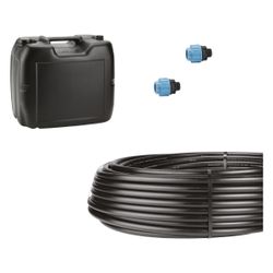 Helios SEWT-E Erdreichverlegeset mit Kollektorrohr 100m, Verschraubung und 20 Liter Solef... HELIOS-02567 4010184025672 (Abb. 1)