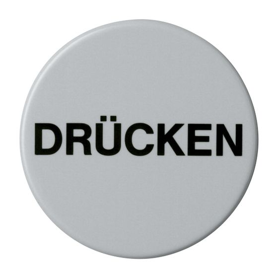 HEWI Symbol DRÜCKEN 52mm selbstklebend felsgrau