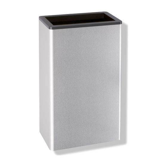 HEWI Papierabfallbehälter Serie 805 Edelstahl 25 Liter tiefschwarz