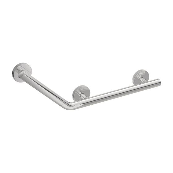 HEWI Winkelgriff 135 Gr Bogen, D 33mm, Chromoptisch beschichtet, Kunststoff, 950.22.20050