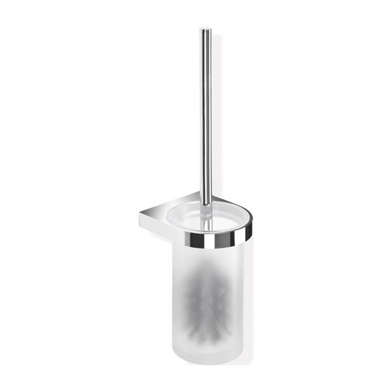 HEWI WC-Bürstengarnitur System 800, chrom, Glas Kristall satiniert