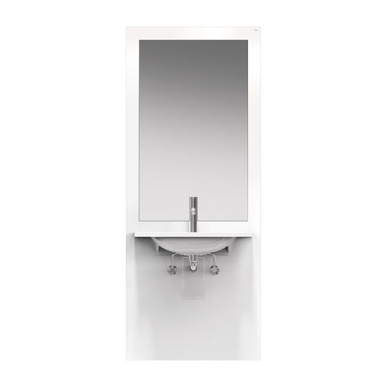 HEWI Waschtisch-Modul S 50, Waschtisch M40.11.501, Spiegel, weiß
