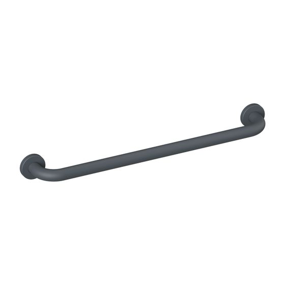 HEWI Handtuchhalter Serie 477 matt, 457mm, mit Rosetten, Anthrazit, 477.30B200 92