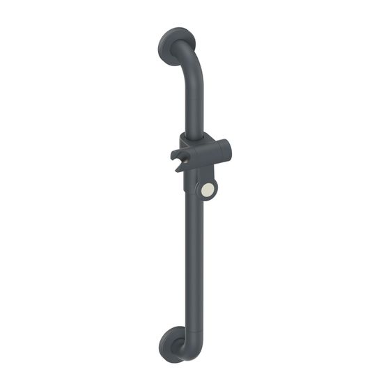 HEWI Brausehalterstange Serie 477 matt, 600mm, anthrazitgrau mit Brausehalter