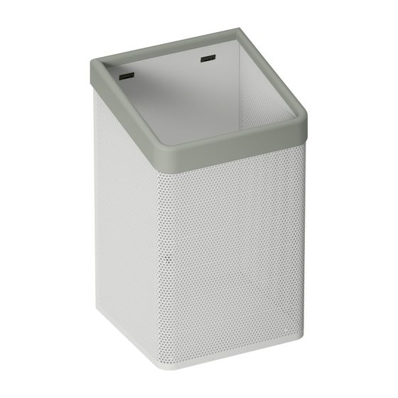 HEWI Papierhandtuchkorb Serie 477 matt, Abfallbehälter für benutzte Papierhandtücher weiß felsgrau