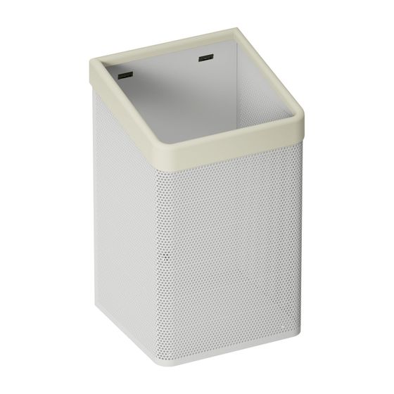 HEWI Papierhandtuchkorb Serie 477 matt, Abfallbehälter für benutzte Papierhandtücher weiß reinweiß