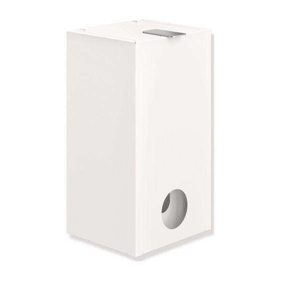HEWI Hygieneabfallbehälter mit Hygienebeutelspender pulverbeschichtet Weiß tiefmatt