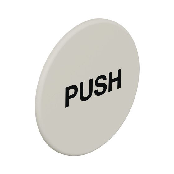HEWI Symbol DRÜCKEN matt 52mm selbstklebend lichtgrau