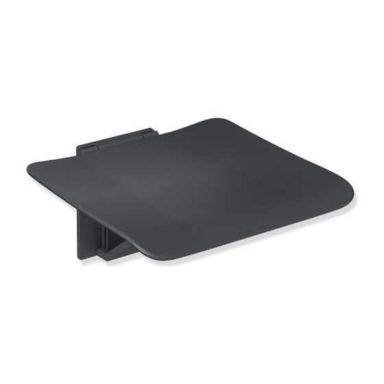 HEWI Klappsitz 450x480mm Kunststoff Wandstütze Sitzfläche Kunststoff anthrazitgrau
