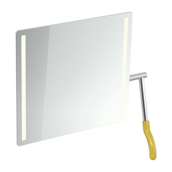 HEWI Kippspiegel Serie 802 LED basic, rechts senfgelb