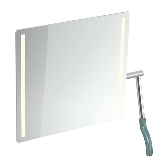 HEWI Kippspiegel Serie 802 LED basic, rechts aquablau