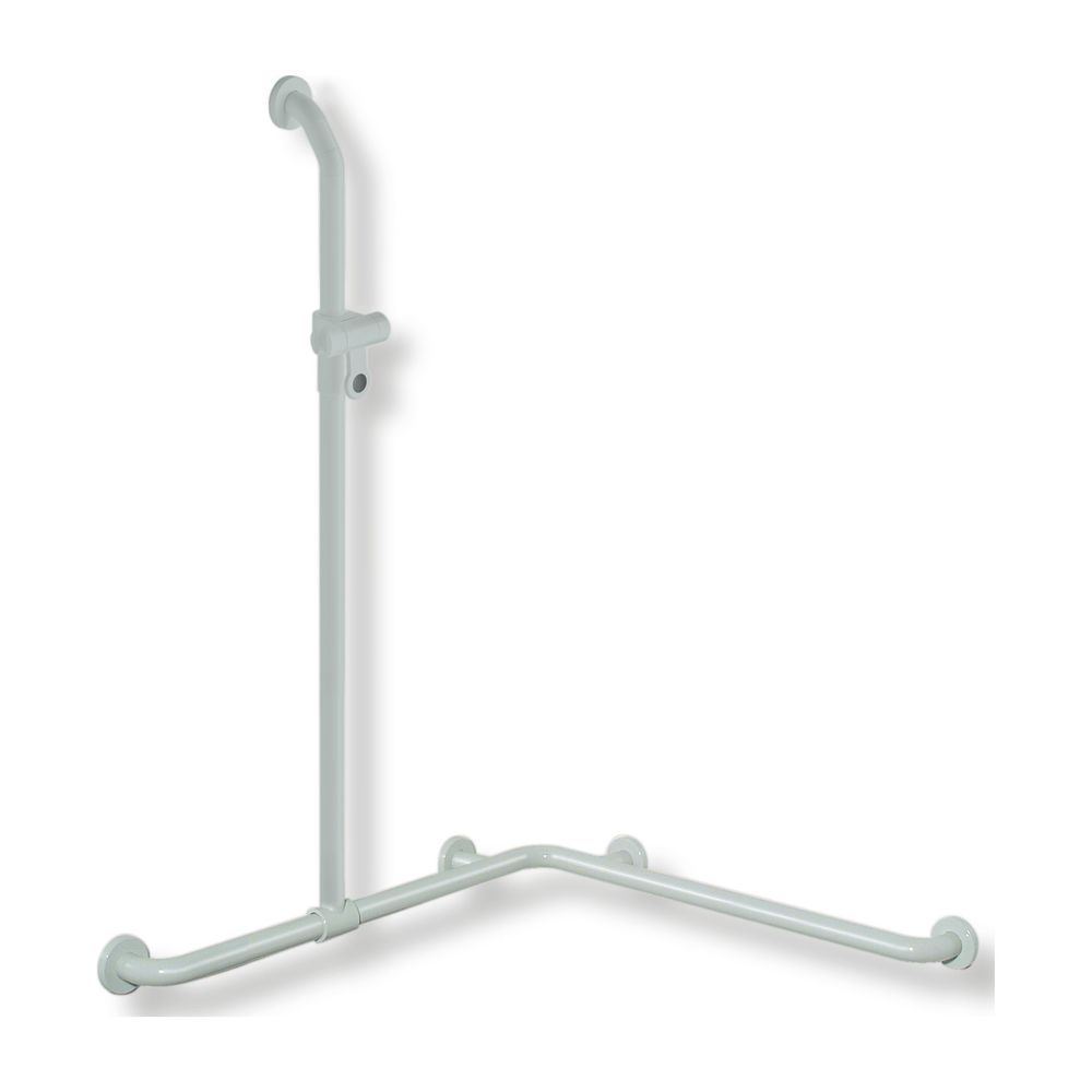 HEWI Duschhandlauf mit verschiebbarer Brausehalterstange 1250x762x762mm suizidhem... HEWI-801.35.99340 86 4014885375685 (Abb. 1)