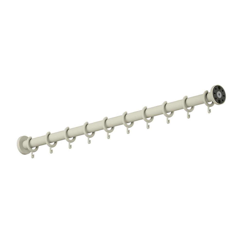 HEWI Vorhangstange Serie 801 matt, D 33mm, 1000mm, mit 10 Ringen reinweiß... HEWI-801.34B400 99 4014885601975 (Abb. 1)