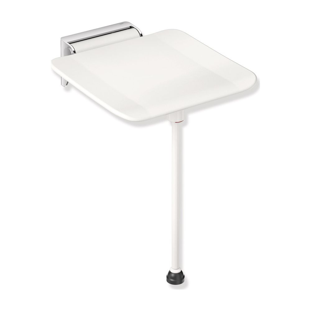 HEWI Klappsitz System 900 350x415 chrom Bodenstütze Sitzfläche Kunststoff signalw... HEWI-900.51.20140 98 4014885606512 (Abb. 1)