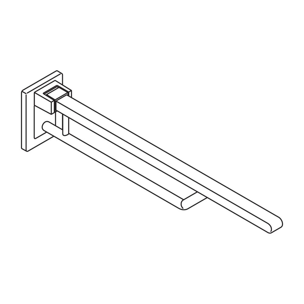 HEWI Stützklappgriff Duo, L 700mm, Vierkant B 40mm H 30mm, Edelstahl... HEWI-950.50.620XA 4014884964323 (Abb. 3)