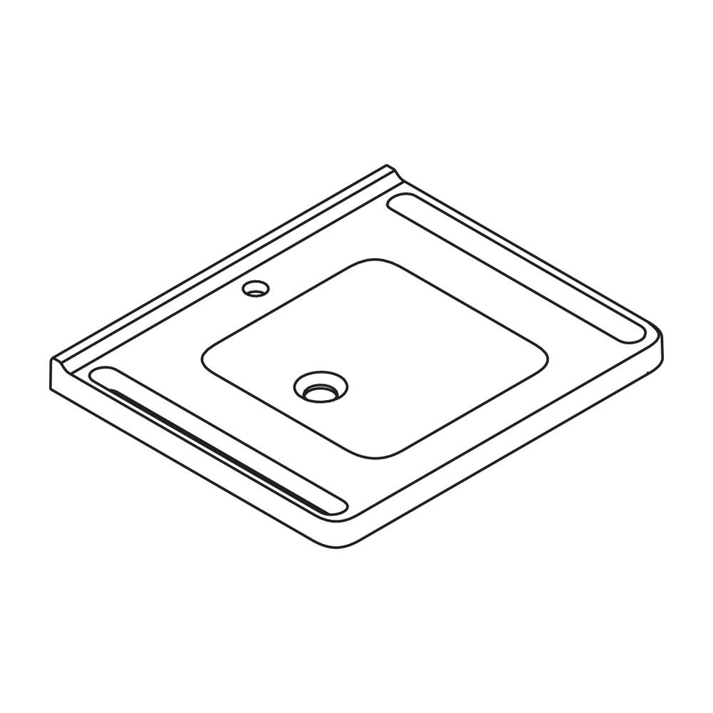 HEWI Waschtisch Schwallkante, eckige Mulde, 650x550mm, 1 HL... HEWI-950.11.161 4014885522539 (Abb. 3)