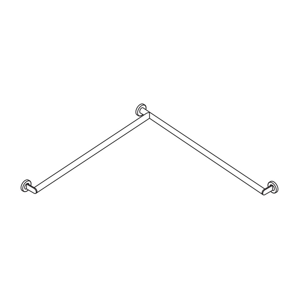 HEWI Duschhandlauf System 900 D 32, Ausführung links 965x965mm pulverbeschichtet ... HEWI-900.35.10560 DC 4014885557418 (Abb. 3)