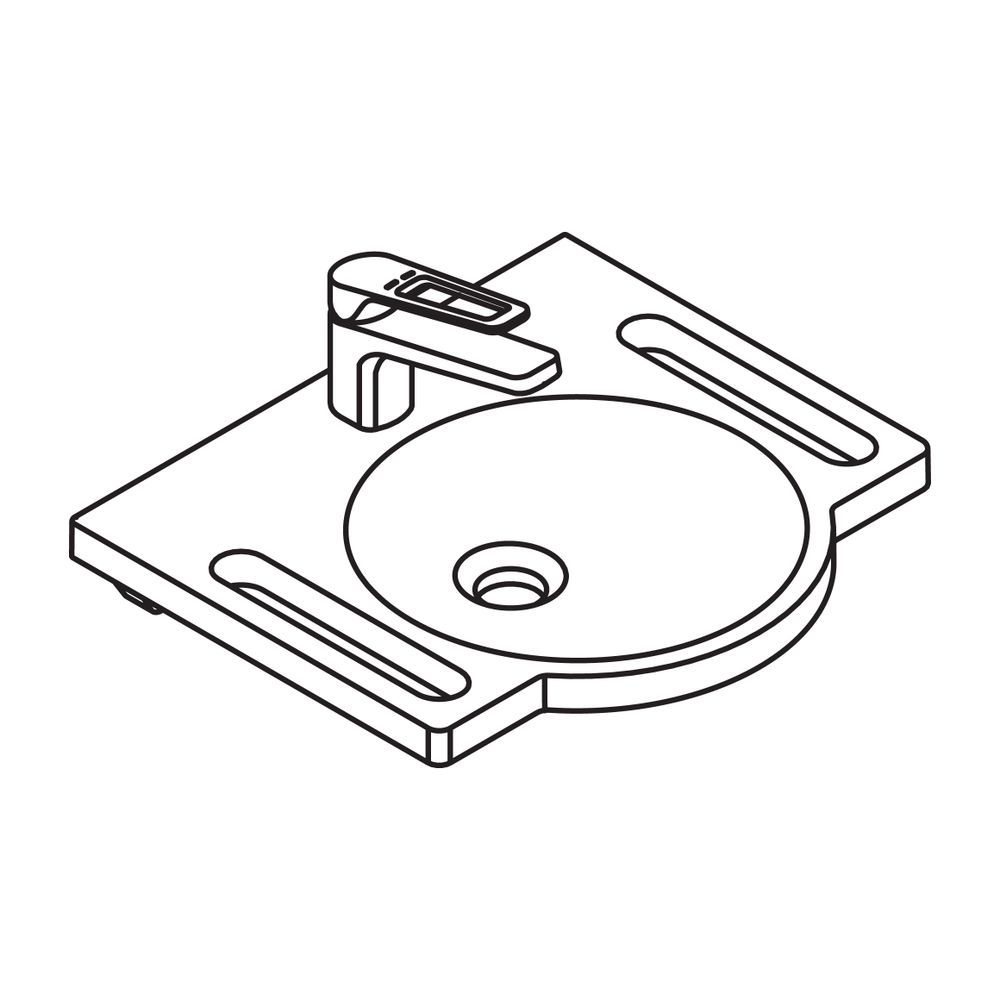 HEWI Produktset Waschtisch u. Armatur, Waschtisch 950.11.501 u. Arm. AQ1.12M10340... HEWI-950.19.023 4014885552406 (Abb. 3)