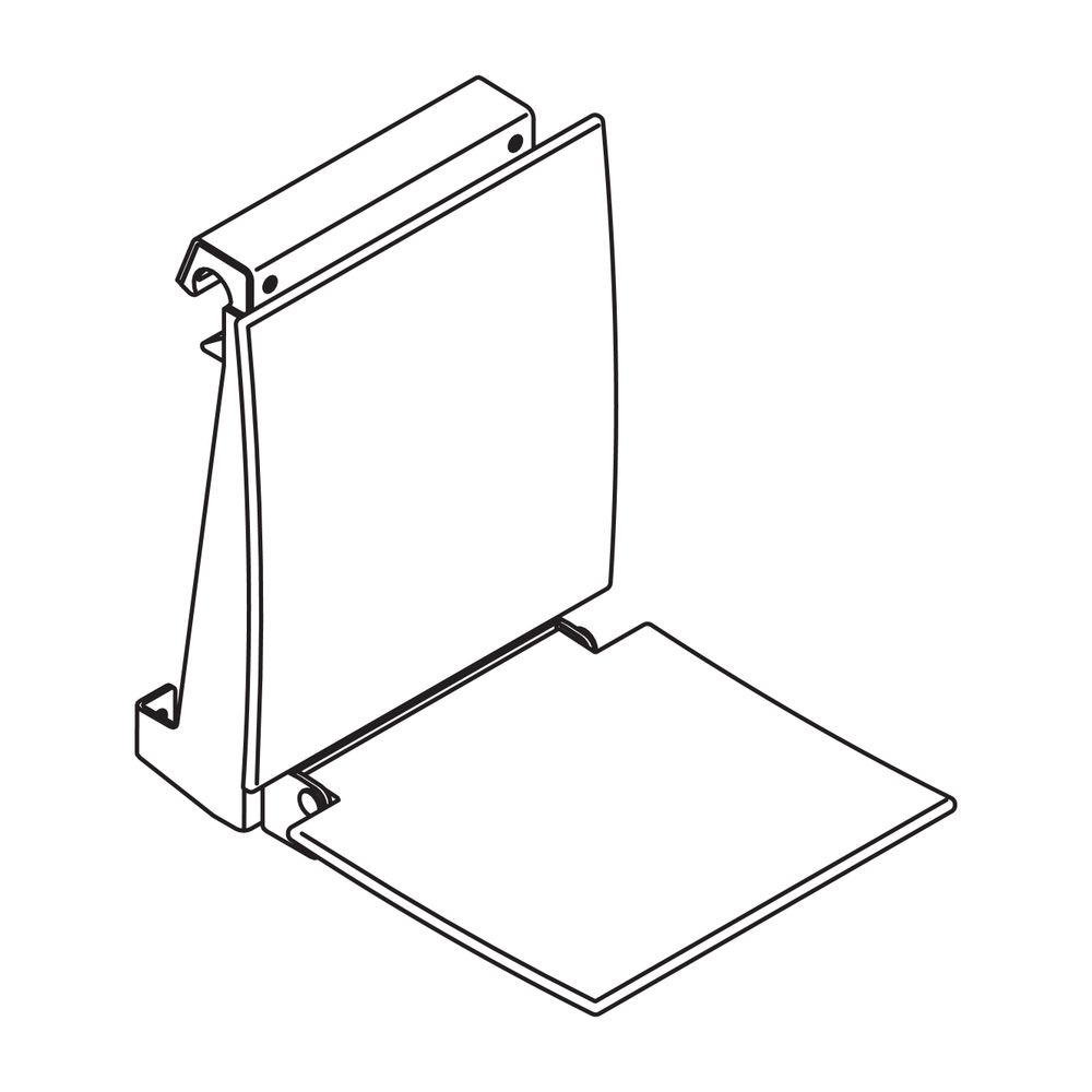 HEWI Einhängesitz B 350 f. Profil D 33 Sitzfläche u. Einhängung weiß signalweiß... HEWI-950.51.11090 98 4014884971130 (Abb. 3)