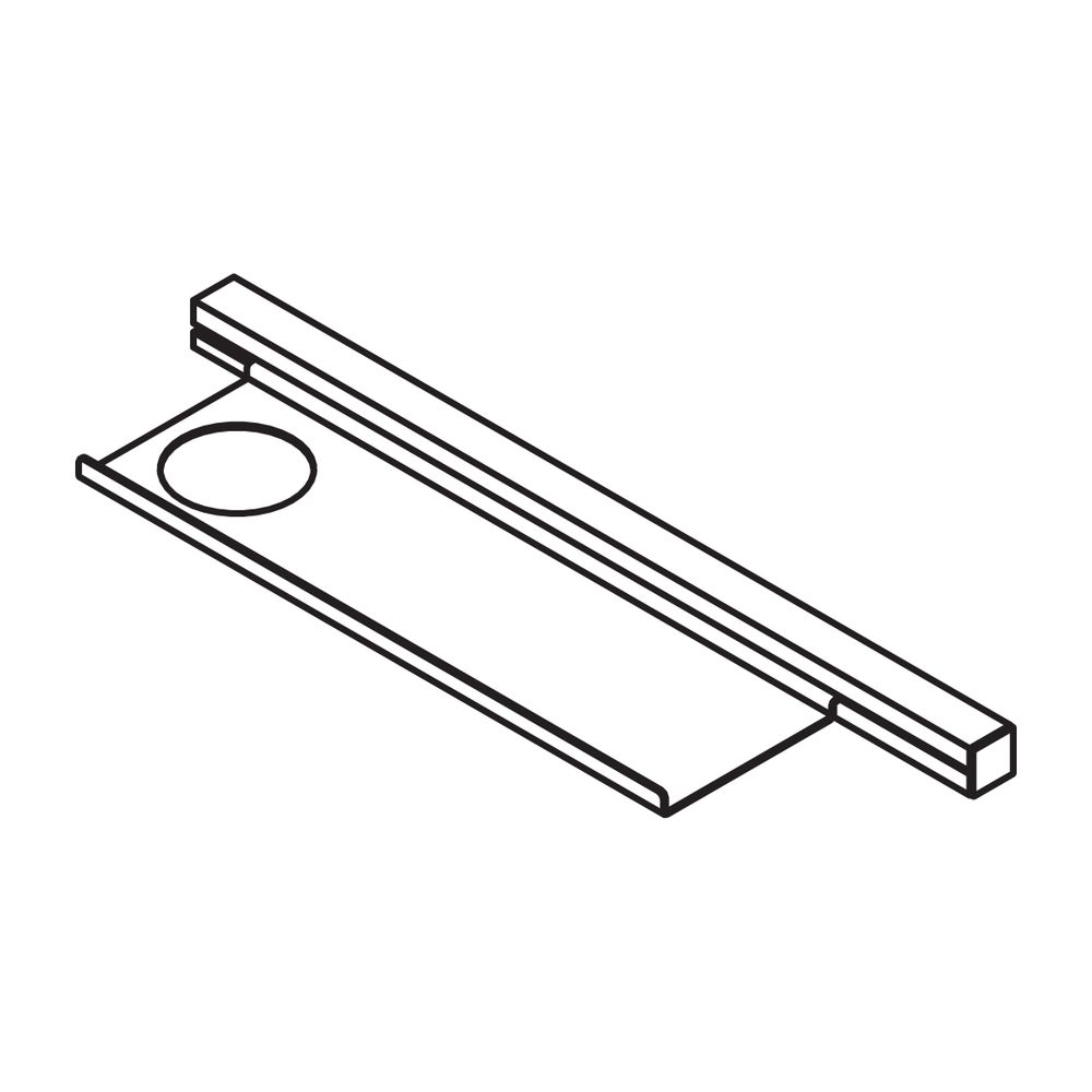 HEWI Waschtischprofil mit Ablage, Loch links, 360mm Schwarz tiefmatt... HEWI-950.13.0004 DC 4014885606956 (Abb. 3)