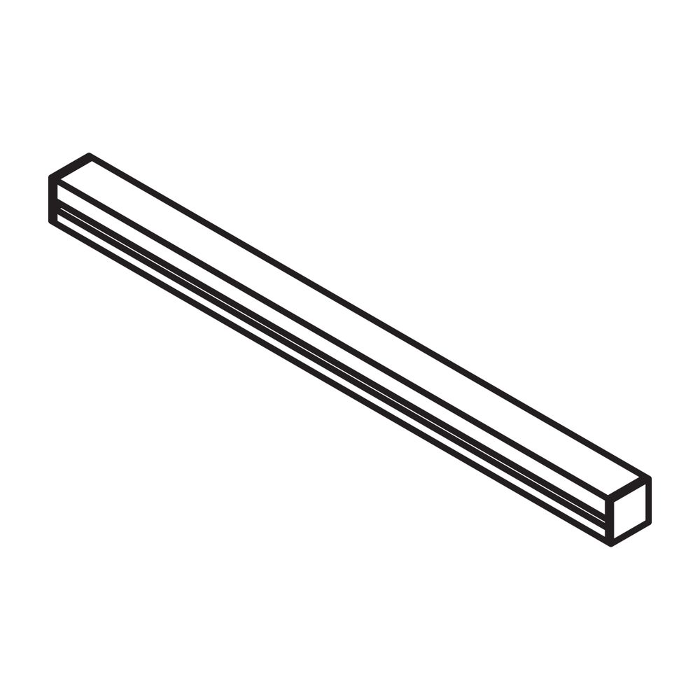 HEWI Wandprofil mit Kappen, 372mm, 25x25mm, pulverbeschichtet Dunkelgrau Perlglimm... HEWI-950.13.0010 SC 4014885607212 (Abb. 3)