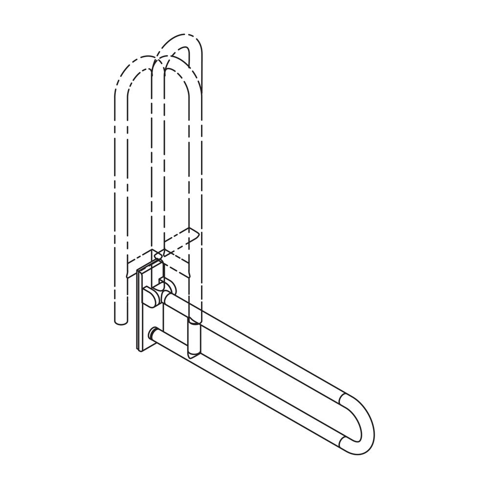 HEWI mobiler Stützklappgriff Serie 801 drehbar, L 850mm, antimikrobiell signalweiß... HEWI-801.50D127 98 4014885613916 (Abb. 3)